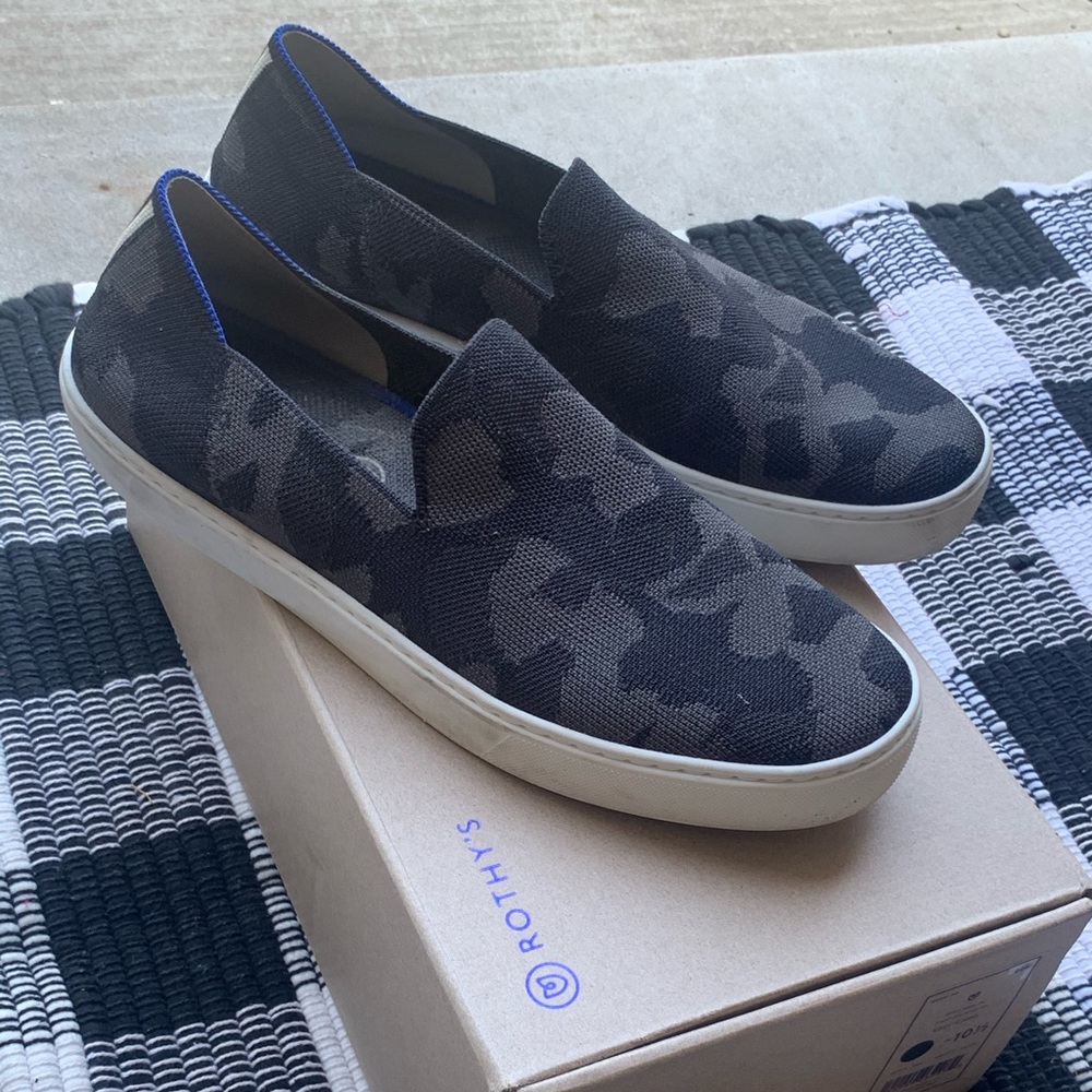 Grey Camo Rothy’s Sneaker Size 10.5